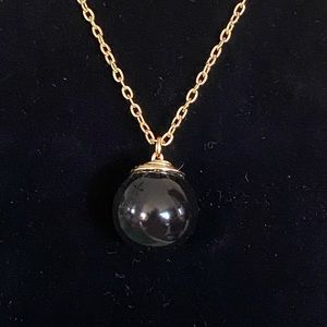 Crystal ball pendant with necklace